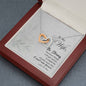 Wife Husband Interlocking Hearts Pendant Necklace Meaningful Message Box Gift