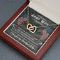 Best Army Wife Gift Husband Interlocking Hearts Pendant Necklace Message Box