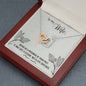 Wife Husband Interlocking Hearts Pendant Necklace Inspirational Message Box Gift