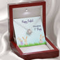 Easter Friend Daughter Love Knot Necklace Pendant Women Message Box Gift
