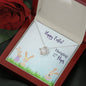 Easter Friend Daughter Love Knot Necklace Pendant Women Message Box Gift