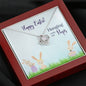 Easter Friend Daughter Love Knot Necklace Pendant Women Message Box Gift