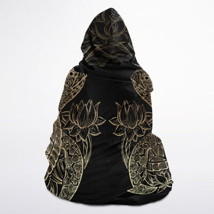 Turtle Youth Hooded Blanket Sherpa - AOP