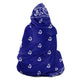 Crip Blue Hooded Blanket - Sherpa And Microfiber Blanket With Hood