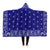 Crip Blue Hooded Blanket - Sherpa And Microfiber Blanket With Hood