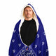 Crip Blue Hooded Blanket - Sherpa And Microfiber Blanket With Hood
