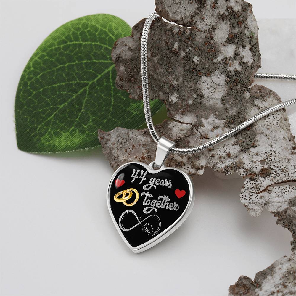 Personalized Custom Engraved Pendant Necklace, 44th Wedding Anniversary Gift For Her (2nd)