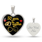 50 Year Anniversary Luxury Heart Necklace (Gold)