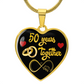Personalized Custom Engraved Pendant Necklace, 50th Wedding Anniversary Gift For Her (2nd choice)