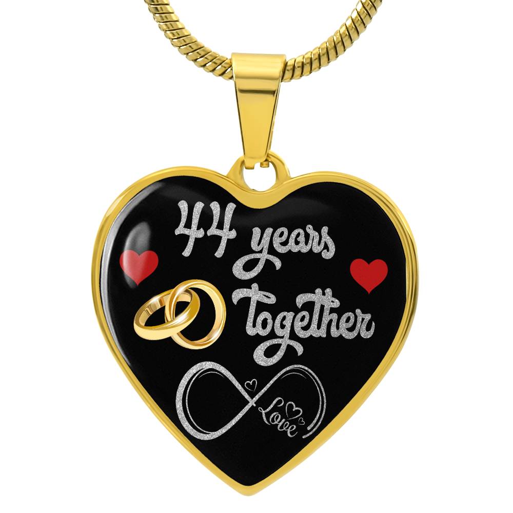 Personalized Custom Engraved Pendant Necklace, 44th Wedding Anniversary Gift For Her (2nd)