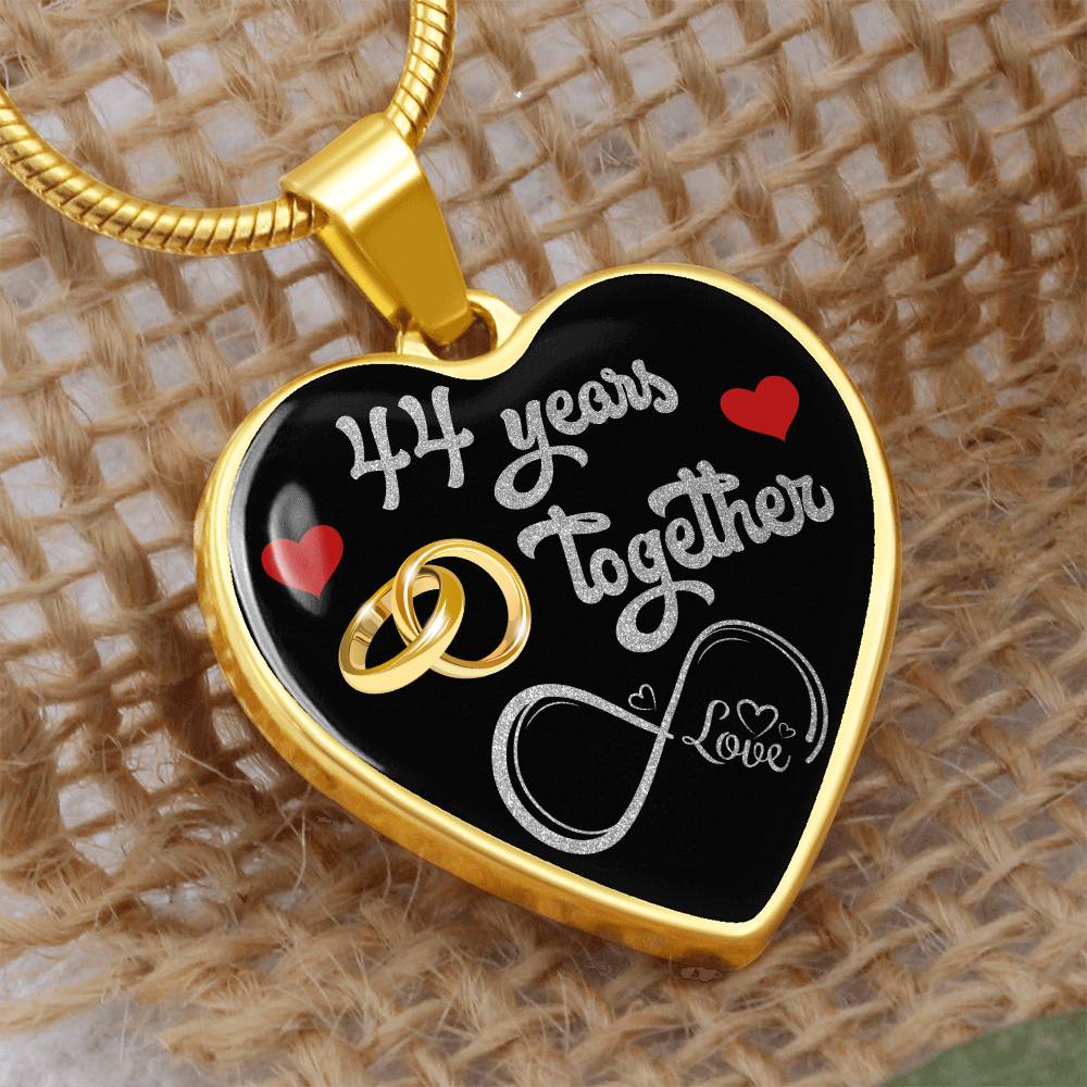 Personalized Custom Engraved Pendant Necklace, 44th Wedding Anniversary Gift For Her (2nd)