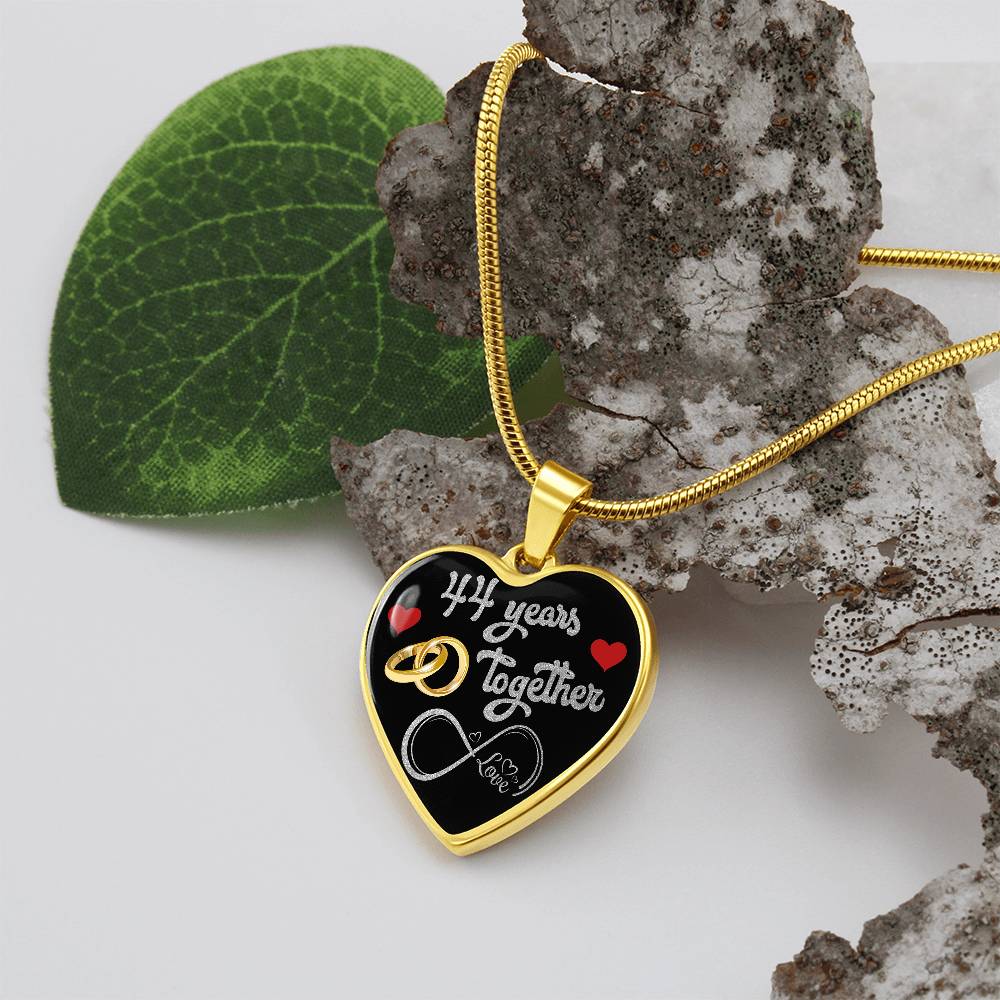 Personalized Custom Engraved Pendant Necklace, 44th Wedding Anniversary Gift For Her (2nd)