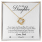 To My Daughter From Dad There For You Special Girl Love knot necklace