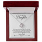 To My Daughter From Dad There For You Special Girl Love knot necklace
