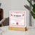 Certificate Of Infinite Affection and Romantic Devotion - My Darling Acrylic Square Plaque