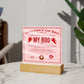 Eternal Flame Of Love Award To My Boo Acrylic Square Plaque