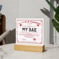 Certificate Of Enchantment Bae Acrylic Square Plaque