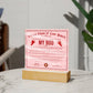 Eternal Flame Of Love Award - My Boo GF Acrylic Square Plaque