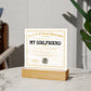 Certificate Of Deepest Appreciation - Girlfriend Acrylic Square Plaque