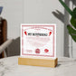 Certificate Of Infinite And Romantic Devotion Boyfriend Acrylic Square Plaque