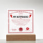Certificate Of Infinite And Romantic Devotion Boyfriend Acrylic Square Plaque
