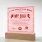 Eternal Flame Of Love Award To My Boo Acrylic Square Plaque