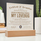 Certificate Of Recognition - My Lovebug Acrylic Square Plaque