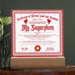 Certificate Of Eternal Love And Devotion - My Sugarplum GF Acrylic Square Plaque