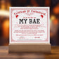 Certificate Of Enchantment - My Bae GF Acrylic Square Plaque