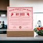 Eternal Flame Of Love Award - My Boo GF Acrylic Square Plaque