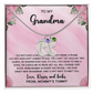 Grandma To Be Necklace With Message Card, Personalized Baby Feet With Birthstones Jewelry