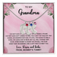 Grandma To Be Necklace With Message Card, Personalized Baby Feet With Birthstones Jewelry