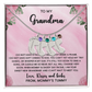 Grandma To Be Necklace With Message Card, Personalized Baby Feet With Birthstones Jewelry