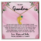 Grandma To Be Necklace With Message Card, Personalized Baby Feet With Birthstones Jewelry