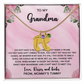 Grandma To Be Necklace With Message Card, Personalized Baby Feet With Birthstones Jewelry
