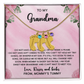 Grandma To Be Necklace With Message Card, Personalized Baby Feet With Birthstones Jewelry