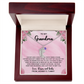 Grandma To Be Necklace With Message Card, Personalized Baby Feet With Birthstones Jewelry