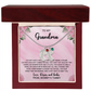 Grandma To Be Necklace With Message Card, Personalized Baby Feet With Birthstones Jewelry