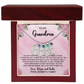 Grandma To Be Necklace With Message Card, Personalized Baby Feet With Birthstones Jewelry