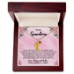 Grandma To Be Necklace With Message Card, Personalized Baby Feet With Birthstones Jewelry