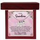 Grandma To Be Necklace With Message Card, Personalized Baby Feet With Birthstones Jewelry