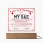 Certificate Of Enchantment - My Bae GF Acrylic Square Plaque