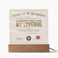 Certificate Of Recognition Lovebug Acrylic Square Plaque