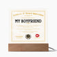 Appreciation Certificate For My Boyfriend Acrylic Square Plaque