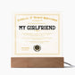 Certificate Of Deepest Appreciation - Girlfriend Acrylic Square Plaque