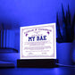 Certificate Of Enchantment - My Bae GF Acrylic Square Plaque