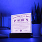 Eternal Flame Of Love Award - My Boo GF Acrylic Square Plaque