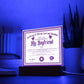 Certificate Of Eternal Love And Devotion Boyfriend Acrylic Square Plaque