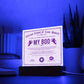 Eternal Flame Of Love Award To My Boo Acrylic Square Plaque