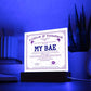 Certificate Of Enchantment Bae Acrylic Square Plaque